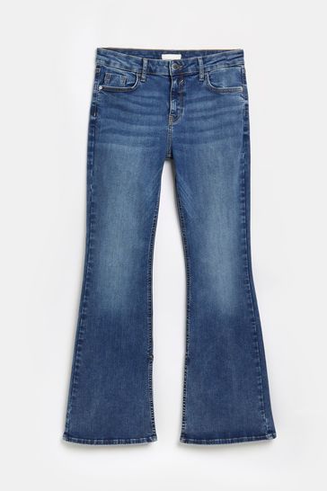 mid rise flare jeans