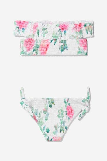 Girls Rose Bloom Print Bikini