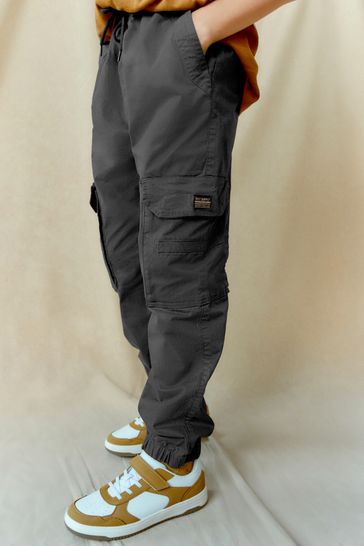 Boys grey cargo trousers deals