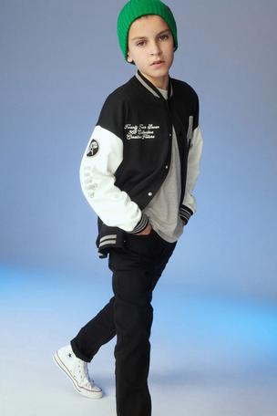 Black Skate Varsity Bomber Jacket 3 16yrs