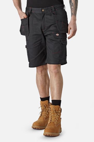 Mens Cargo Redhawk Pro Work Shorts Grey & Black Multi Pockets Waist 32 