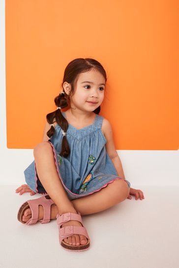 Buy Double Buckle Corkbed Sandals from Next