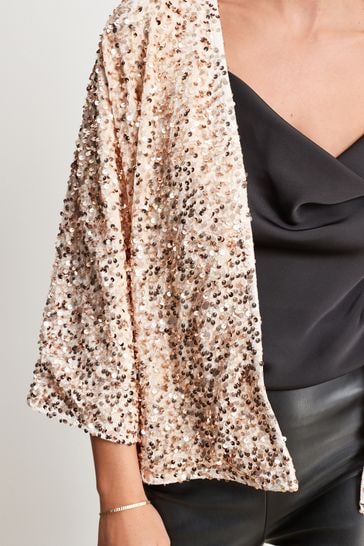 Rose gold hotsell shrug cardigan