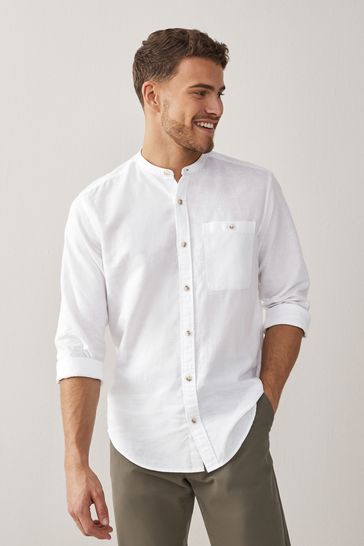 White linen shirt next online