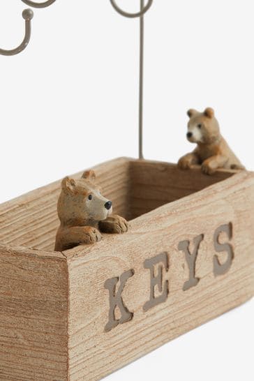 Natural Bertie Bear Key Storage