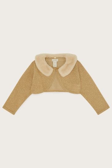 Faux fur collar cardigan online