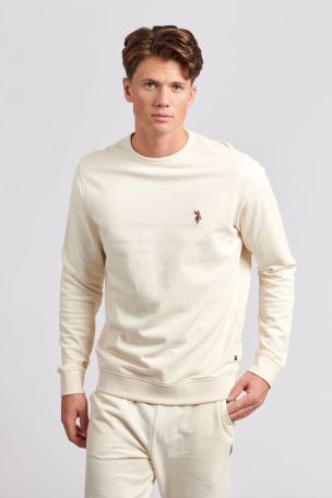 Buy U.S. Polo Assn. Mens Cream Elevated Tight Weave Sweatshirt from Next  Germany