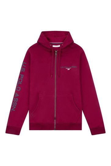 Off white red deals zip up hoodie