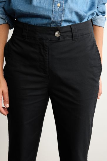 Ladies black new arrivals cotton chinos