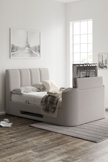 time4sleep Natural Copenhagen Shell Upholstered TV Bed
