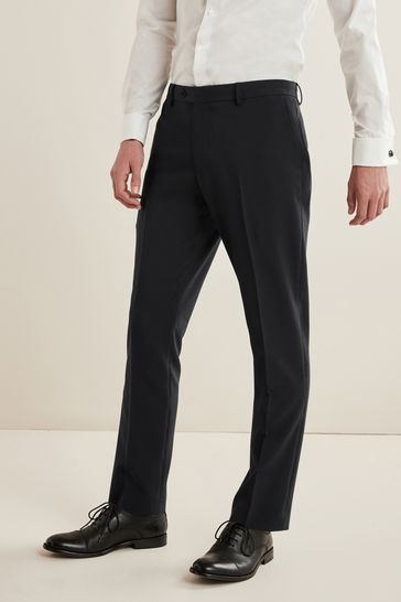 Black Slim Essential Suit: Trousers