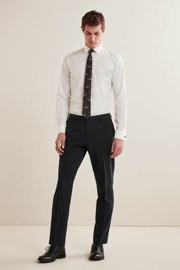 Black Slim Essential Suit: Trousers