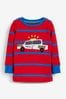 Blue/Red Stripe Vehicles 3 Pack Snuggle Pyjamas (9mths-12yrs)