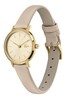 Lacoste Taupe Leather Moon Mini Gold Watch