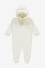 The Little Tailor Cream Baby Knitted Pramsuit