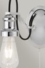 Searchlight Chrome Olivia 2 Light Wall Light With Black Braided Fabric Cable