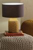 Pacific Yellow Assisi Etch Detail Stoneware Table Lamp