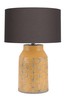 Pacific Yellow Assisi Etch Detail Stoneware Table Lamp