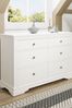 K Interiors White Colton 6 Drawer Chest of Drawers