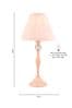 Laura Ashley Pink Ellis Satin Painted Spindle Table Lamp
