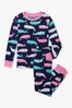 Hatley Blue Nautical Whales Pink Kids Pyjamas Set