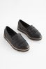 Black Wide Fit (G) School Tassel Loafers