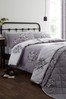 Catherine Lansfield Grey Floral Bouquet Easy Care Duvet Cover and Pillowcase Set