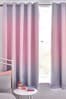 Pink/Grey Ombre Glimmer Eyelet Blackout Curtains