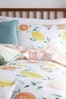furn. Multicolour Pommie Citrus Fruits Reversible Duvet Cover and Pillowcase Set