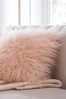 Tess Daly Blush Pink Faux Mongolian Cushion