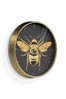 Jones Clocks Gold Academy Gold Bee Wall Clock
