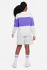 Nike White/Purple Sweatshirt And Shorts Set