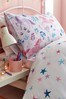 Bianca Pink Kids Woodland Unicorn And Stars Cotton Duvet Cover And Pillowcase Set
