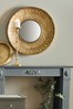 Pacific Gold Gold Metal Round Wall Mirror
