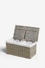 Set of 3 Willow Ottoman And Cube Storage