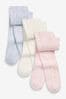 Pink/Grey 3 Pack Baby Tights (0mths-2yrs)