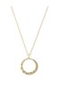 Oliver Bonas Gold Tone Sami Textured Ring Pendant Necklace