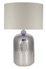 Pacific Silver Mambo Hammered Metal Table Lamp