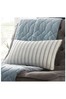 Tess Daly Silver Metallic Stripe Boudoir Cushion