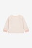 The Little Tailor Pink Yarn Rocking Horse Jersey Top