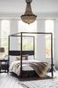 Gallery Home Black Boho Boutique 4 Poster Bed