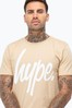Hype. Mens Sand Script T-Shirt