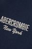 Abercrombie & Fitch Black Blue Logo Bomber Jacket