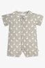 The Little Tailor Baby Jersey Bunny Print Romper