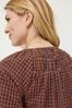 FatFace Brown Tamer Gingham Blouse