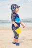 JoJo Maman Bébé Shark Kids' Flap Sun Protection Lifeguard Hat