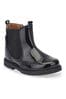 Start-Rite Black Patent Leather Zip-Up Chelsea Boots Standard Fit