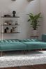Novogratz Blue Brittany Linen Sofa Bed