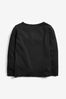 Black T-Shirt Long Sleeve Rib T-Shirt (3mths-7yrs)