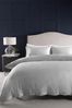 Silver Grey Collection Luxe 300 Thread Count 100% Cotton Sateen Satin Stitch Duvet Cover And Pillowcase Set